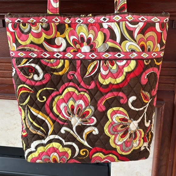 Vera Bradley Puccini Floral Toggle Tote Shoulder Bag & Matching Wallet Quilted - Picture 5 of 16